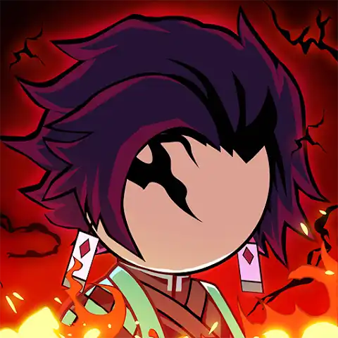 Stickman Demon Fight Warrior Logo